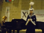 Balapan Jubayeva (soprano) with a song to honour Kulas Bayseitova